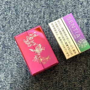 IQOS ヒートスティック ケース アイコス ヒートスティック専用 メタリックケース バタフライ ピンク