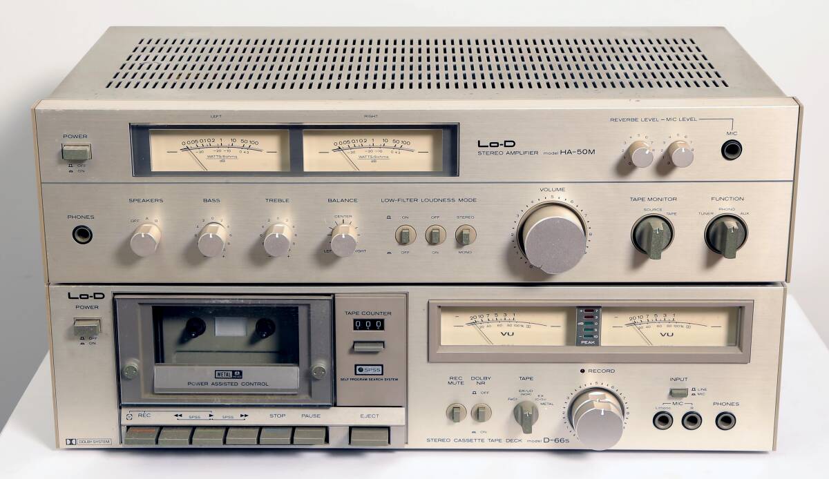 HITACHI】Lo-D ステレオアンプHA-380・カセットデッキD-460