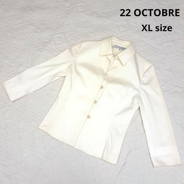 22 OCTOBRE トップス ジャケット レディース ホワイト シンプル 40