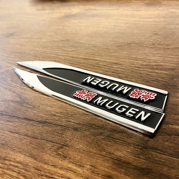 S102 【ブラック】 mugen 無限 プロテクター ステッカー エンブレム サイド フェンダー シビック タイプR インテグラN-ONE CR-Z