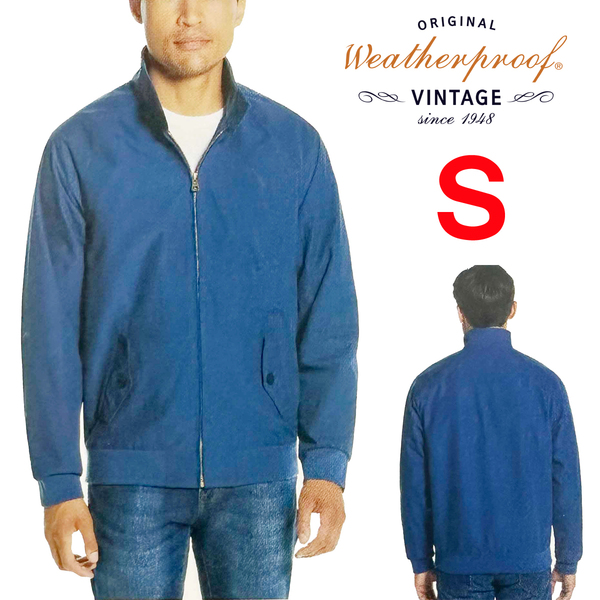 新品 S ★ コストコ Weatherproof メンズ スイングトップ ブルー ジャンパー ハリントンジャケット ブルゾン ゴルフウェア アウター 無地