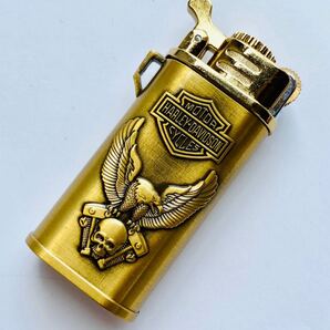 ガスライターターボライター新品未使用zippo型ライター ガスライターターボライター ハーレーダビッドソン ゴールド