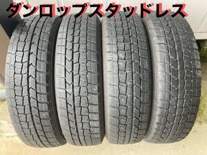 ★中古バリ溝★ ダンロップ WINTER MAXX WM02 155/65R14 4本セット スタッドレス 2021年35週 ウインターマックス DUNLOP