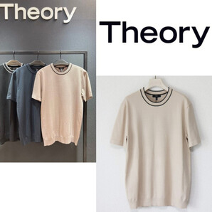 27,390円新品タグ付き【Theory セオリー】上品な質感 半袖ニット カットソー S v5227