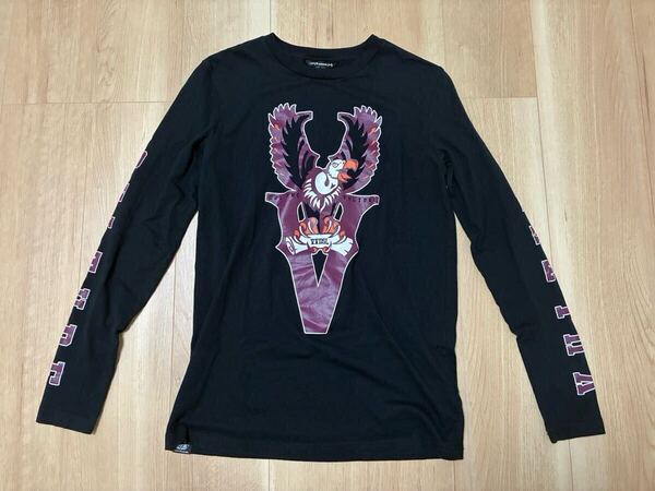 ディーゼル DIESEL ロングスリーブ Tシャツ ロンT カットソー ロゴ プリント 長袖 Sサイズ 黒 ブラック