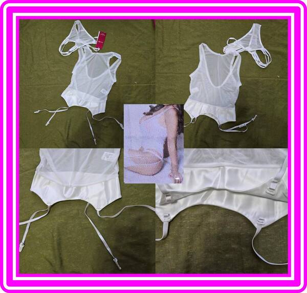 ♥超素敵★ウエディング風★ガーターデザイン★コスチュームランジェリー★シースルー★大人可愛いくSexy♥A156W