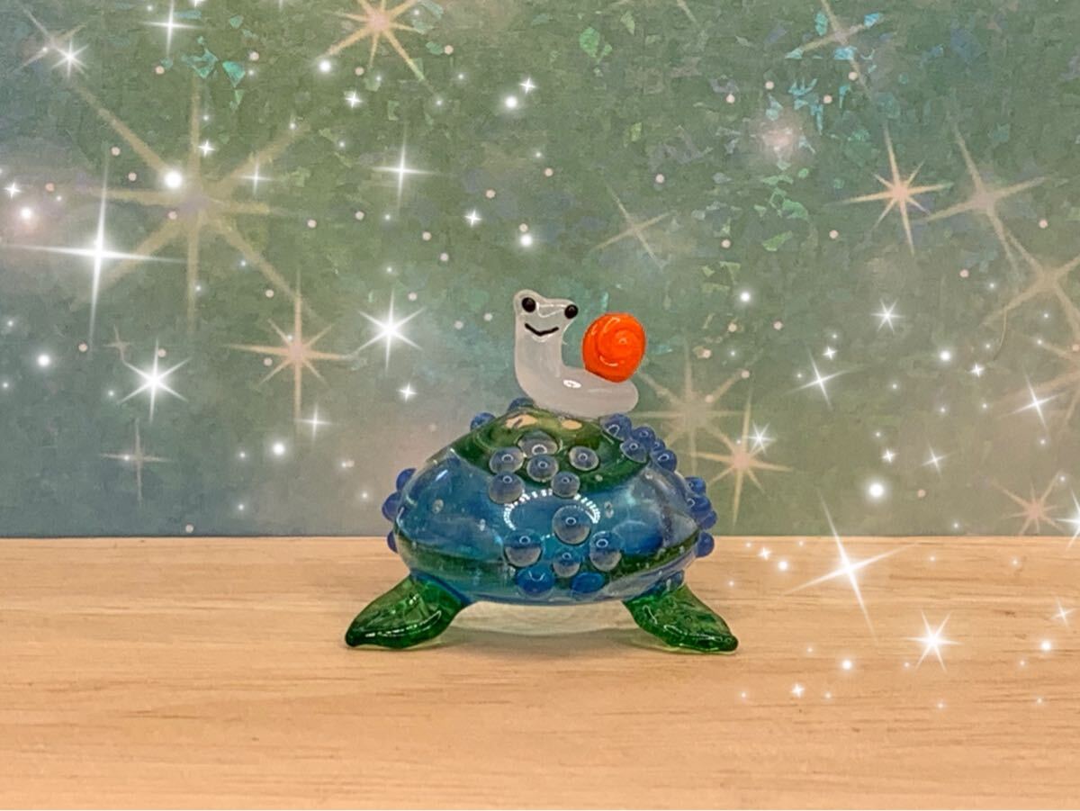 カタツムリ　ガラス細工　ミニチュア ガラス細工 カタツムリ（S) ピンク ミニチュア 雑貨 置物 小物