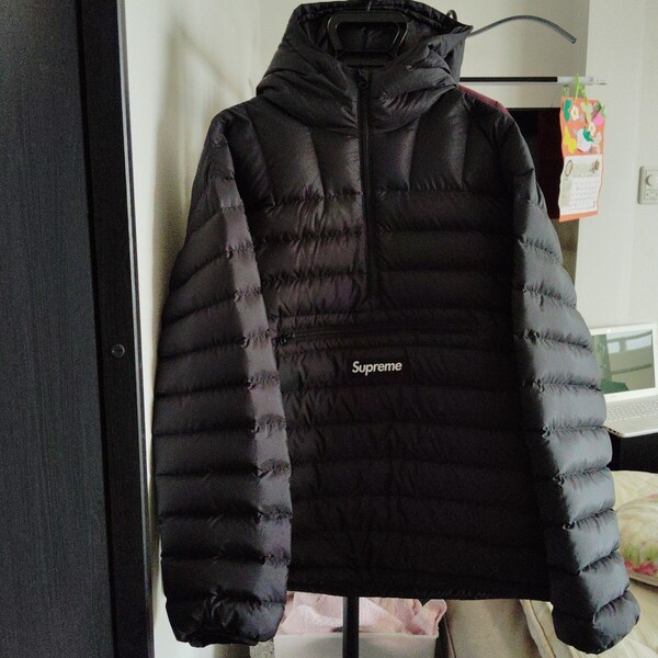 【極上美品】Supreme シュプリーム 2023 FW Micro Down Half Zip Hooded Pullover ハーフジップ プルオーバー ダウン ジャケット size XL