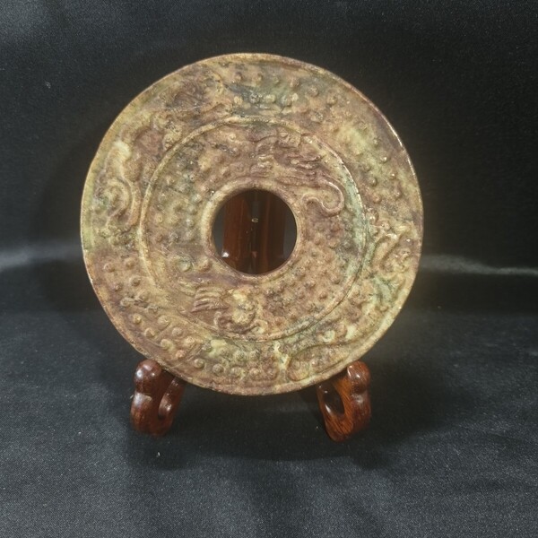中国骨董 玉壁 古玩 時代物 古美術品 河南省出土品 コレクター放出美品 蒐集
