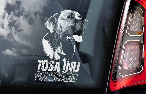 ◆送料無料【土佐闘犬/土佐犬/TOSA】外張り カーステッカー 165×100mm@外貼り カー ステッカー 車 ウインドウ シール 犬 D1 3919