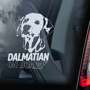 ◆ダルメシアン ③ 外張り カーステッカー 140×100mm 外貼り シール@D3 4015