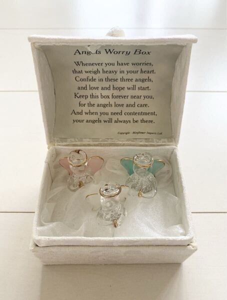 Worry Box Guardian Angels ウォリーボックス 守護天使の秘密の小箱 ガラス 置き物 オブジェ