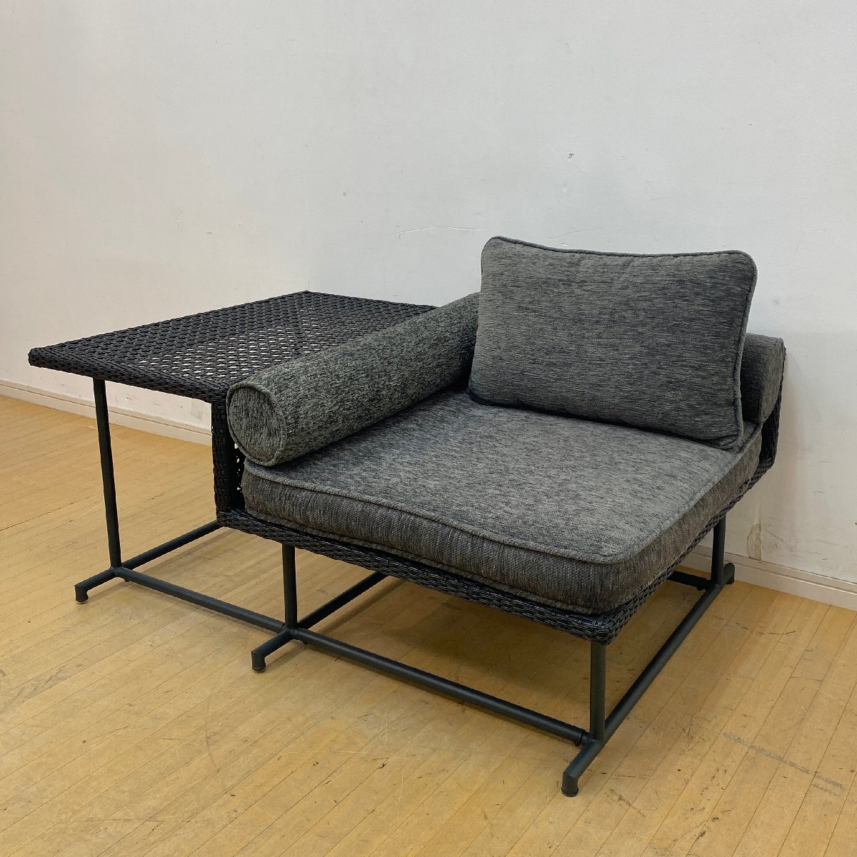 家庭画報】シングルソファ① 籐 家具 ☆送料込 1人掛けソファ