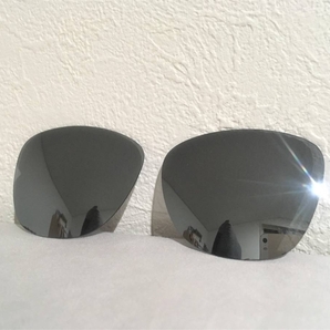 送料無料 交換用レンズ クローム ミラー 偏光 OAKLEY FROGSKINS シルバー オークリー フロッグスキン メガネ拭き付