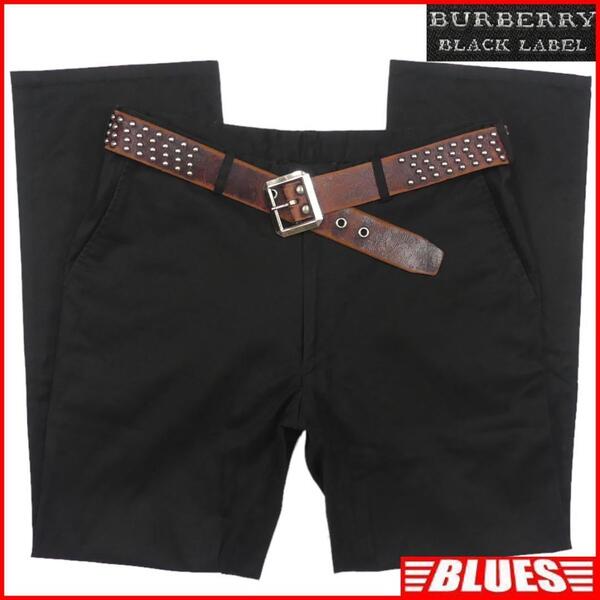 即決★BURBERRY BLACK LABE★W31位 スラックス パンツ バーバリーブラックレーベル メンズ 79 光沢 ポリコーディング
