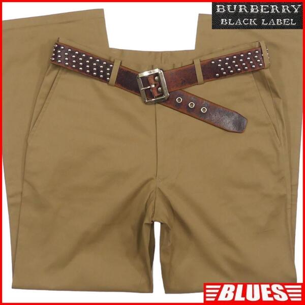 即決★BURBERRY BLACK LABE★W30位 スラックス パンツ 廃盤 バーバリーブラックレーベル メンズ 76 茶 光沢 ポリコーディング