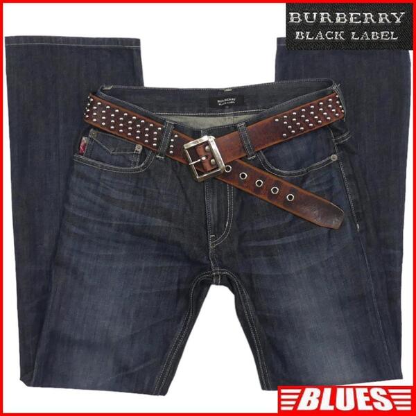 即決★BURBERRY BLACK LABE★W28位 ジーンズ デニム 廃盤 バーバリーブラックレーベル メンズ 70 インディゴ 三陽商会