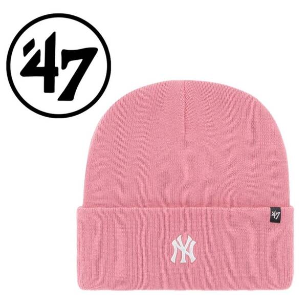 47 フォーティーセブン ブランド 帽子 ニット帽子 ビーニー ヤンキース ローズ ミニロゴ 刺ロゴ 47 BRAND BASE RUNNER CUFF KNIT 新品