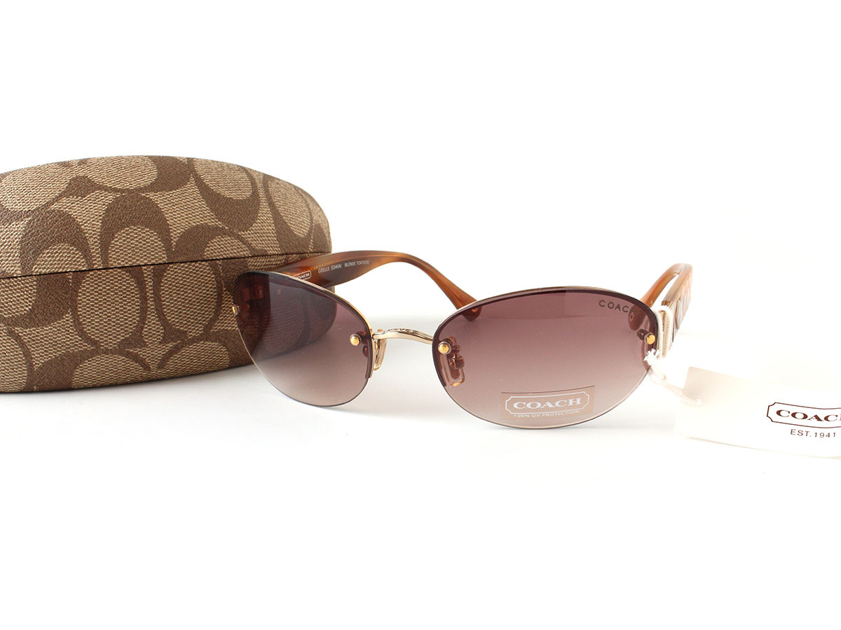 コーチ COACH サングラス バイカラー べっ甲フレーム CCロゴ