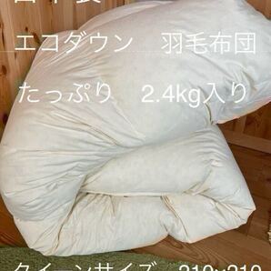 【エコダウン使用】寒冷地仕様 羽毛布団 クイーンサイズ 210×210ホテル仕様【羽毛布団 枕 シビラカバー ダウンケット出品中です】