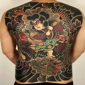 PFM WG01 本格派リアル刺青 TATOOシール タトゥーシール 和柄 和彫り入れ墨シール 背中用入れ墨シール イベントや動画撮影に リアルな刺青