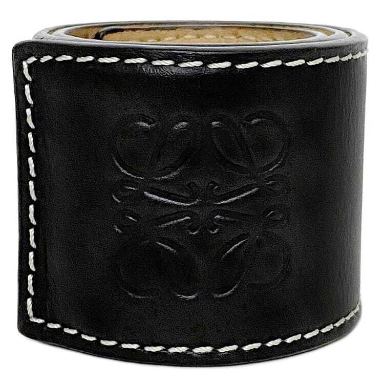 ロエベ ブレスレット ブラック イエロー アナグラム 119.19.336 美品