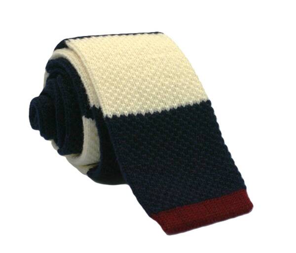 【新品】送料無料 Helios WOOL BORDER KNIT TIE NAVY・ニットタイ・メンズ・ビジネス・フォーマル・カジュアル・冠婚葬祭・プレゼント