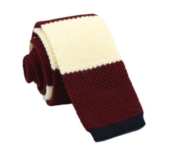 【新品】送料無料 Helios WOOL BORDER KNIT TIE WINE・ニットタイ・メンズ・ビジネス・フォーマル・カジュアル・冠婚葬祭・プレゼント
