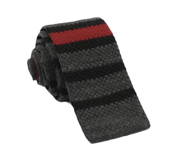 【新品】送料無料 Helios WOOL WINTER MARINE KNIT TIE GRAY・ニットタイ・メンズ・ビジネス・フォーマル・カジュアル・冠婚葬祭