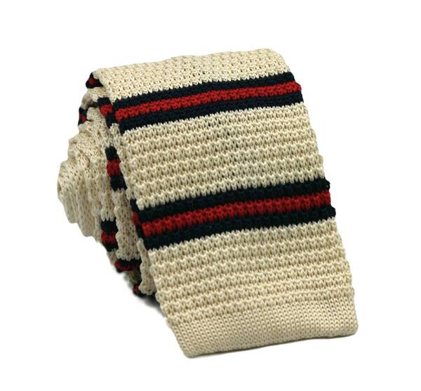 【新品】送料無料 Helios BORDER KNIT TIE OFF WHITE・ニットタイ・メンズ・ビジネス・フォーマル・カジュアル・冠婚葬祭・プレゼント
