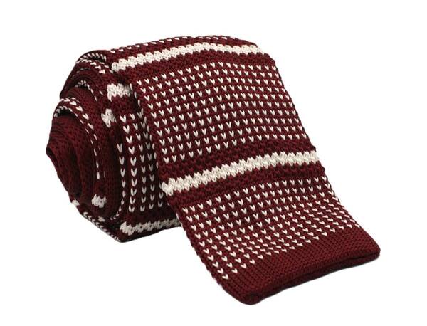 【新品】送料無料 Helios WAFFLE BORDER KNIT TIE WINE・ニットタイ・メンズ・ビジネス・フォーマル・カジュアル・冠婚葬祭・プレゼント