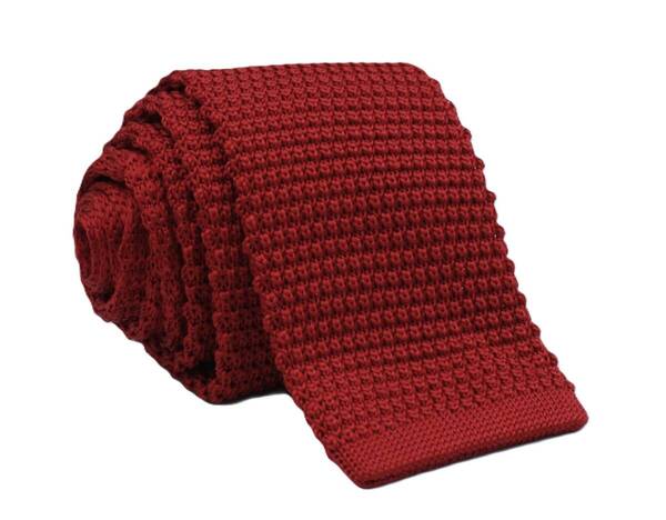【新品】送料無料 Helios SOLID SILK KNIT TIE RED・ニットタイ・シルク・メンズ・ビジネス・フォーマル・カジュアル・冠婚葬祭