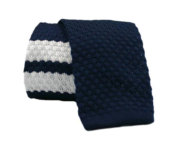 【新品】送料無料 Helios POINT BORDER KNIT TIE NAVY・ニットタイ・メンズ・ビジネス・フォーマル・カジュアル・冠婚葬祭・プレゼント