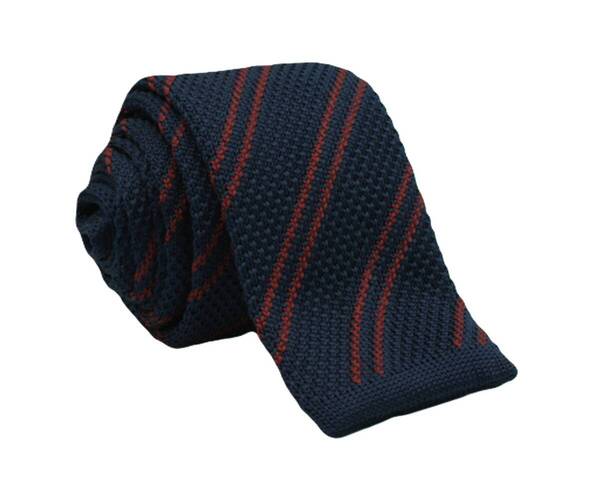 【新品】送料無料 Helios BIAS KNIT TIE NAVYxWINE・ニットタイ・メンズ・ビジネス・フォーマル・カジュアル・冠婚葬祭・プレゼント