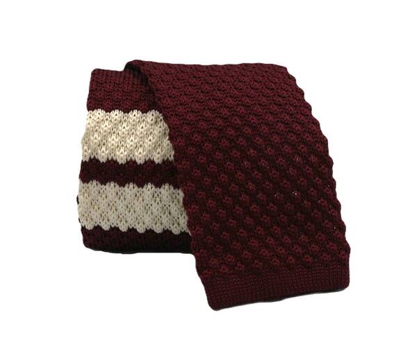 【新品】送料無料 Helios POINT BORDER KNIT TIE WINE・ニットタイ・メンズ・ビジネス・フォーマル・カジュアル・冠婚葬祭・プレゼント