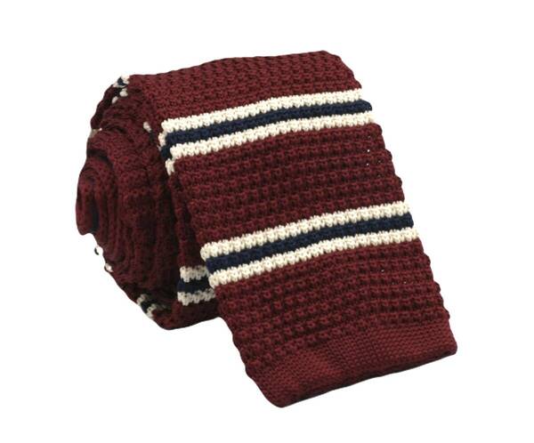 【新品】送料無料 Helios BORDER KNIT TIE WINE・ニットタイ・メンズ・ビジネス・フォーマル・カジュアル・冠婚葬祭・プレゼント・ボーダー