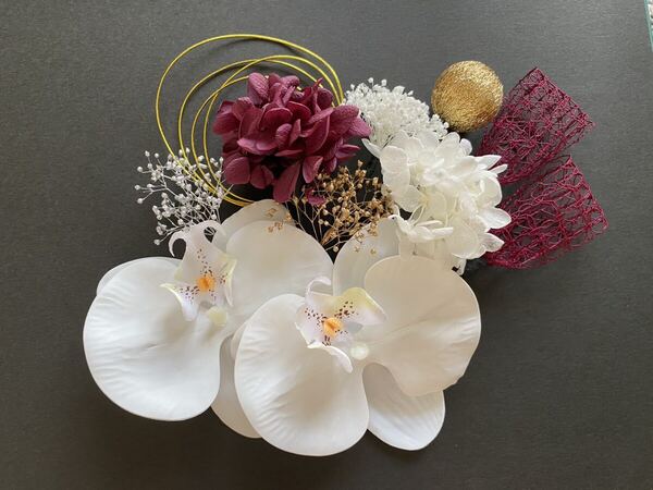 胡蝶蘭 和装髪飾り 結婚式 卒業式 成人式 七五三。 NO.34