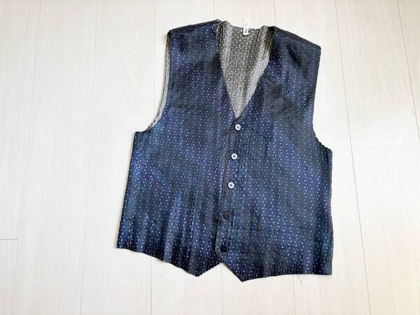 11SS 訳アリ コレクション着用 ISSEY MIYAKE MEN イッセイミヤケ メン ベスト ドット 総柄 リバーシブル プリーツ グラデーション ▼0305