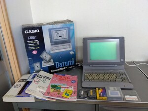 9219★ CASIO パーソナルワープロ G-800ST Darwin カシオ 電源確認のみ ジャンク品