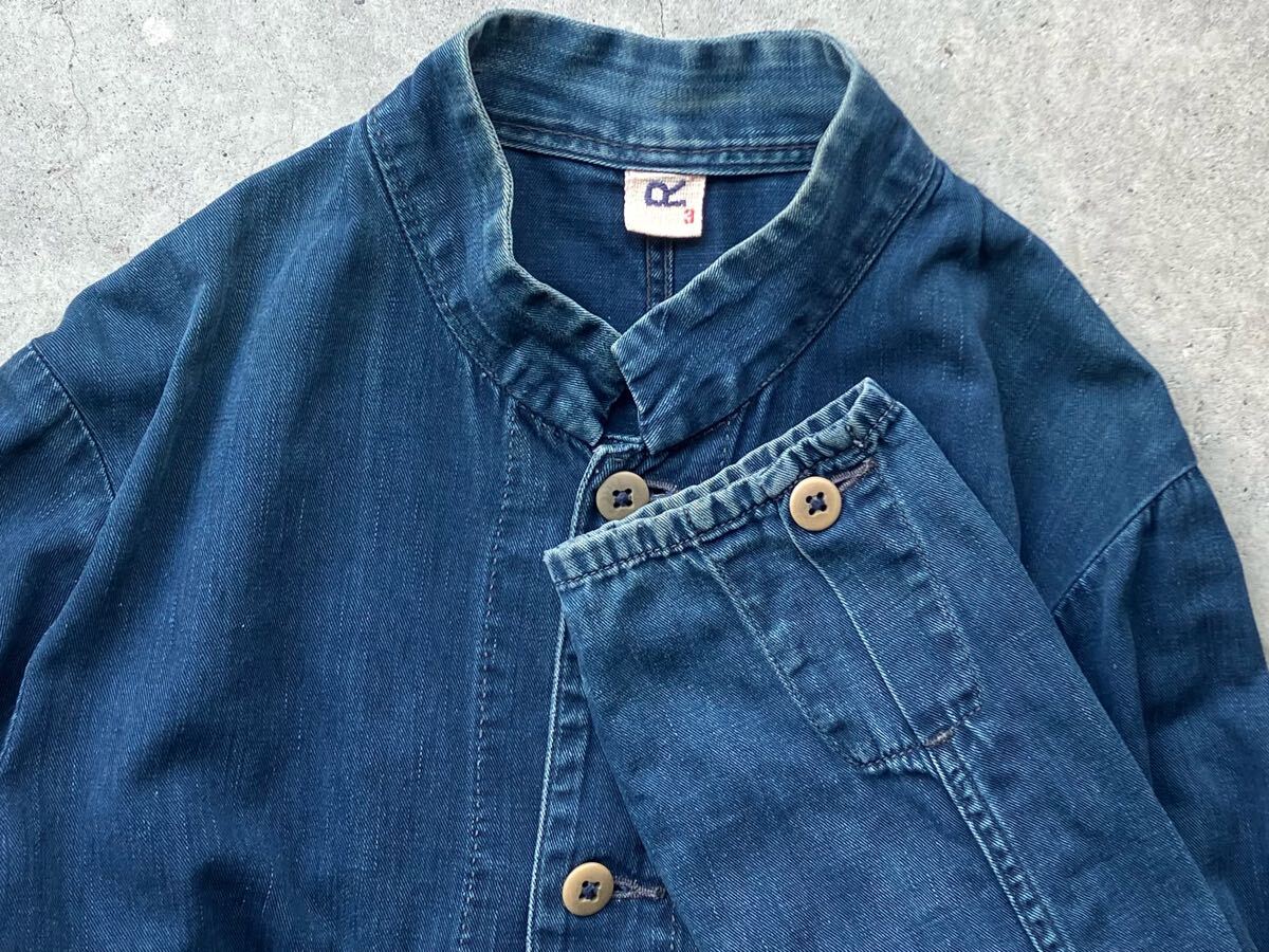 45R/45rpm　デニムジャケット　藍染　インディゴ コンチョボタン　サイズ4 45R/45rpmデニムジャケット藍染インディゴ コンチョボタンサイズ4