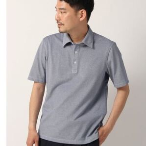 新品タグあり完売UNIVERSAL LANGUAGEユニバーサルランゲージウォッシャブルCOOLMAX3D縫製コットン鹿の子ワイドカラー半袖ポロシャツLL