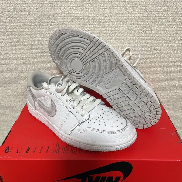 【中古】NIKE AIR JORDAN 1 LOW 25.0cm ナイキ エアジョーダン1 ロー ニュートラルグレー CZ0790-100