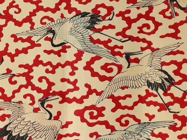 京千代紙 】大判 彩色 木版画 絵入 摺物 玩具 図案 紋様 骨董 古
