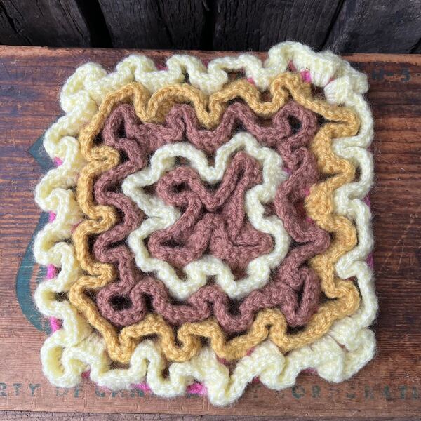 【USA vintage】Wiggly Crochet 鍋敷き ③ ウィグリー クロシェ アメリカ ビンテージ