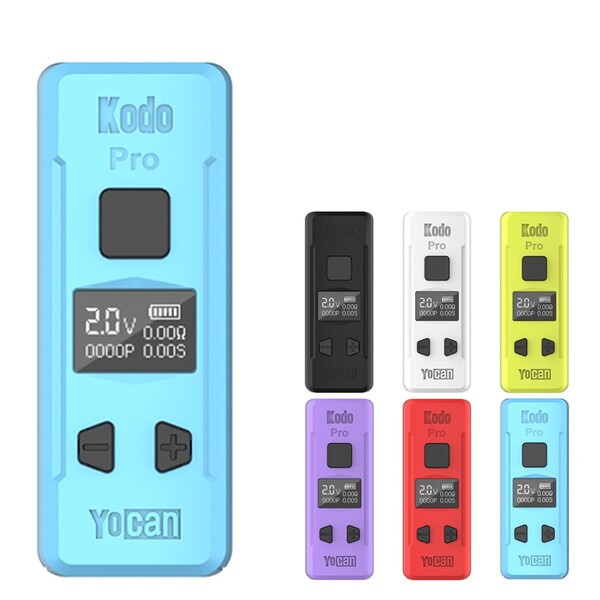 新品 Yocan Kodo Pro 青 510規格 液晶付き コンパクトバッテリー Vape mini Mod ヴェポライザー 電子タバコ ベイプ 小型