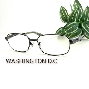 WASHINGTON D.C ワシントン メガネ 眼鏡 鯖江 チタン スクエア ヴィンテージ ユニセックス グレージュ チタニウム 軽量 アンティーク