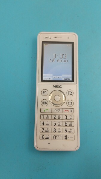 K2738 NEC ビジネスフォン PS8D-NW Carity-NW デジタルコードレス電話機 起動&簡易動作確認&簡易清掃&リセットOK 送料無料 現状品
