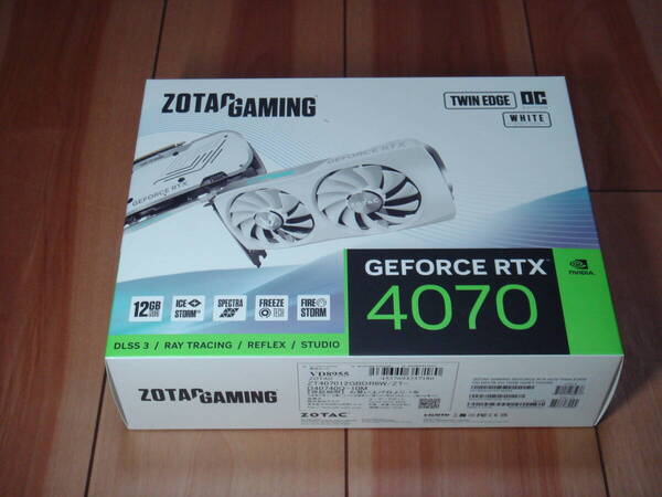 ◆送料無料◆未開封・未使用◆ZOTAC GAMING GeForce RTX 4070 Twin Edge OC White Edition GDDR6 (ホワイト) ZT-D40740Q-10M◆