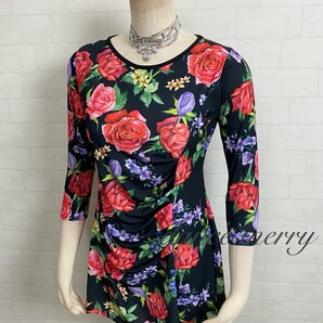 ★送料無料★【MERRY】 社交ダンス チュニック トップス 黒 赤 紫 緑 1446 レッスン ロング ラテン タンゴ ルンバ パーティ 衣装