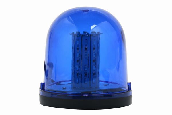 パトランプ 回転灯 警告 点滅 非常 車両 緊急 誘導 防犯 ランプ 12v/24v SMD 30灯 送料無料 (ブルー)
